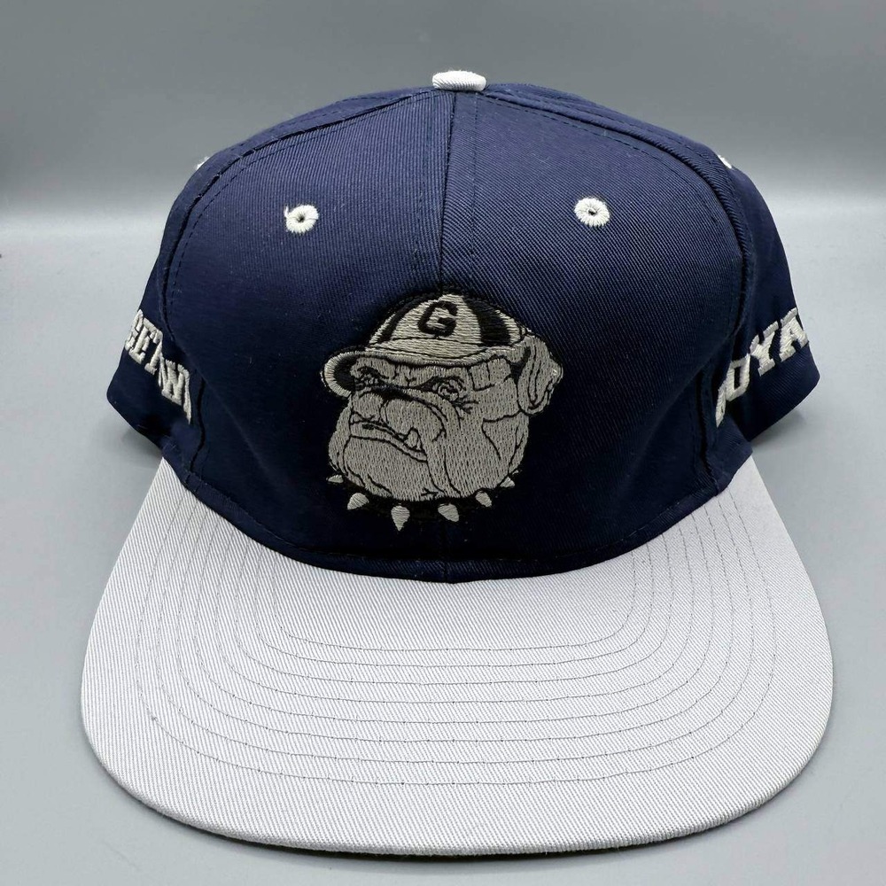 Vintage Georgetown Hoyas Hat Men Blue Gray Competitor NCAA Snap Back Cap‎